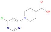 1-(6-Chloro-pyriMidin-4-yl)-piperidine-4-carboxylic acid, 98+% C10H12ClN3O2, MW