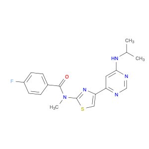 4-Fluoro-N-[4-[6-(isopropylamino)pyrimidin-4-yl]-1,3-thiazol-2-yl]-N-methylbenzamide