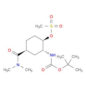1,1-Dimethylethyl N-[(1R,2R,5S)-5-[(dimethylamino)carbonyl]-2-[(methylsulfonyl)oxy]cyclohexyl]carb…