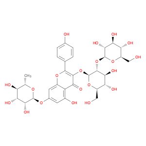 7-[(6-Deoxy-α-L-mannopyranosyl)oxy]-3-[(2-O-β-D-glucopyranosyl-β-D-glucopyranosyl)oxy]-5-hydroxy-2…