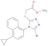 Methyl 2-(5-broMo-4-(4-cyclopropylnaphthalen-1-yl)-4H-1,2,4-triazol-3-ylthio)acetate