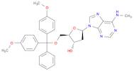 (2R,3S,5R)-2-((Bis(4-methoxyphenyl)(phenyl)methoxy)methyl)-5-(6-(methylamino)-9H-purin-9-yl)tetr...