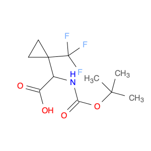 2-((tert-Butoxycarbonyl)amino)-2-(1-(trifluoromethyl)cyclopropyl)acetic acid