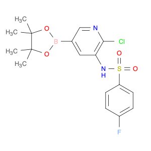 N-[2-chloro-5-(4,4,5,5-tetramethyl-1,3,2-dioxaborolan-2-yl)pyridin-3-yl]-4-fluorobenzene-1-sulfona…