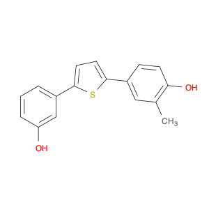 4-[5-(3-hydroxyphenyl)thiophen-2-yl]-2-methylphenol