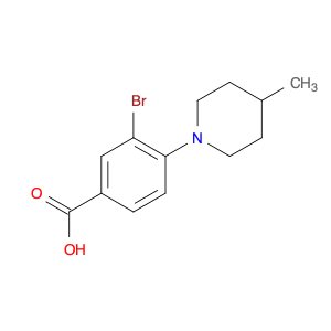 3-Bromo-4-(4-methylpiperidin-1-yl)benzoic acid