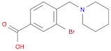 3-Bromo-4-(piperidin-1-ylmethyl)benzoic acid