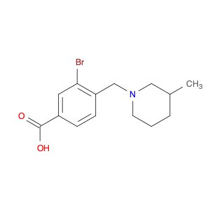 3-Bromo-4-((3-methylpiperidin-1-yl)methyl)benzoic acid
