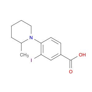 3-Iodo-4-(2-methylpiperidin-1-yl)benzoic acid