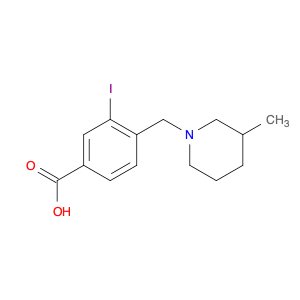 3-Iodo-4-((3-methylpiperidin-1-yl)methyl)benzoic acid