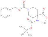 1,4-Piperidinedicarboxylic acid,4-[[(1,1-dimethylethoxy)carbonyl]amino]-, 4-methyl 1-(phenylmethyl…