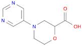 4-pyrimidin-5-ylmorpholine-2-carboxylic acid