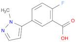 2-Fluoro-5-(1-methyl-5-pyrazolyl)benzoic Acid