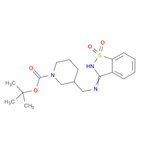 tert-Butyl 3-(((1,1-dioxidobenzo[d]isothiazol-3-yl)amino)methyl)piperidine-1-carboxylate