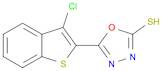 5-(3-chloro-1-benzothiophen-2-yl)-1,3,4-oxadiazole-2-thiol