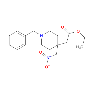 (1-BENZYL-4-NITROMETHYL-PIPERIDIN-4-YL)-ACETIC ACID ETHYL ESTER