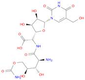 b-D-Allofuranuronic acid,5-[[2-amino-5-O-(aminocarbonyl)-2-deoxy-L-xylonoyl]amino]-1,5-dideoxy-1-[…