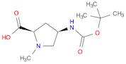 D-​Proline, 4-​[[(1,​1-​dimethylethoxy)​carbonyl]​amino]​-​1-​methyl-​, (4R)​-