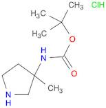 tert-butyl N-(3-methylpyrrolidin-3-yl)carbamate hydrochloride