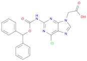 2-(2-(((Benzhydryloxy)carbonyl)amino)-6-chloro-9h-purin-9-yl)acetic acid