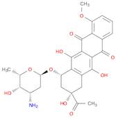 5,12-Naphthacenedione,8-acetyl-10-[(3-amino-2,3,6-trideoxy-a-L-lyxo-hexopyranosyl)oxy]-7,8,9,10-...