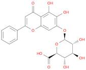 (2S,3S,4S,5R,6R)-6-(5,6-dihydroxy-4-oxo-2-phenylchromen-7-yl)oxy-3,4,5-trihydroxyoxane-2-carboxy...