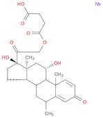 Pregna-1,4-diene-3,20-dione,21-(3-carboxy-1-oxopropoxy)-11,17-dihydroxy-6-methyl-, monosodiumsal...