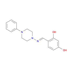 4-(((4-Phenylpiperazin-1-yl)imino)methyl)benzene-1,3-diol