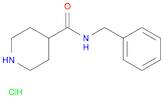 4-Piperidinecarboxamide, N-(phenylmethyl)-, monohydrochloride