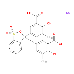 Benzoic acid, 3,3′-(1,1-dioxido-3H-2,1-benzoxathiol-3-ylidene)bis[6-hydroxy-5-methyl-, sodium sa...