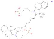 1H-Benz[e]indolium,2-[7-[1,3-dihydro-1,1-dimethyl-3-(4-sulfobutyl)-2H-benz[e]indol-2-ylidene]-1,...