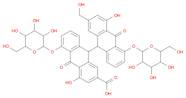 [9,9'-Bianthracene]-2-carboxylic acid,5,5'-bis(b-D-glucopyranosyloxy)-9,9',10,10'-tetrahydro-4,4...