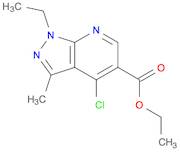 1H-Pyrazolo[3,4-b]pyridine-5-carboxylic acid,4-chloro-1-ethyl-3-methyl-, ethyl ester