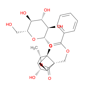 7-Oxatricyclo[4.3.0.03,9]nonan-8-one,9-[(benzoyloxy)methyl]-1-(b-D-glucopyranosyloxy)-4-hydroxy-...