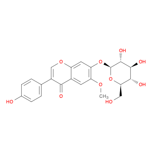 4H-1-Benzopyran-4-one,7-(b-D-glucopyranosyloxy)-3-(4-hydroxyphenyl)-6-methoxy-