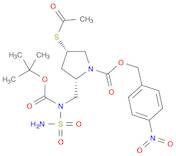 1-Pyrrolidinecarboxylic acid,4-(acetylthio)-2-[[(aminosulfonyl)[(1,1-dimethylethoxy)carbonyl]ami...