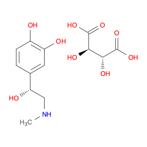 1,2-Benzenediol, 4-[(1R)-1-hydroxy-2-(methylamino)ethyl]-,(2R,3R)-2,3-dihydroxybutanedioate (1:1...