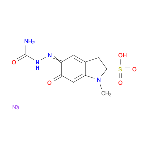 1H-Indole-2-sulfonic acid,5-[(aminocarbonyl)hydrazono]-2,3,5,6-tetrahydro-1-methyl-6-oxo-,monosodi…