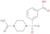 3-[(4-acetylpiperazin-1-yl)sulfonyl]benzoic acid