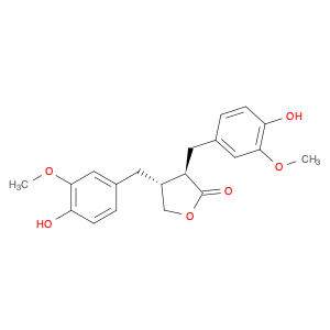 2(3H)-Furanone, dihydro-3,4-bis[(4-hydroxy-3-methoxyphenyl)methyl]-,(3R,4R)-