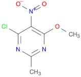 Pyrimidine, 4-chloro-6-methoxy-2-methyl-5-nitro-