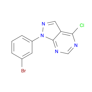 1H-Pyrazolo[3,4-d]pyrimidine, 1-(3-bromophenyl)-4-chloro-