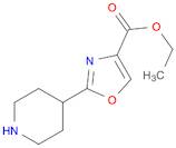 4-Oxazolecarboxylicacid, 2-(4-piperidinyl)-, ethyl ester