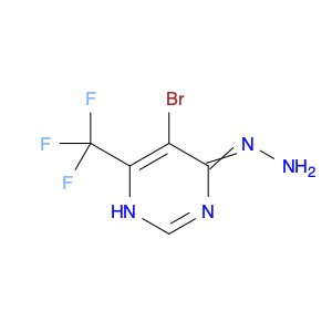 4(1H)-Pyrimidinone, 5-bromo-6-(trifluoromethyl)-, hydrazone