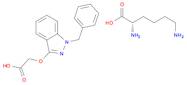 L-Lysine, mono[[[1-(phenylmethyl)-1H-indazol-3-yl]oxy]acetate]OTHER CA INDEX NAMES:Acetic acid, [[…