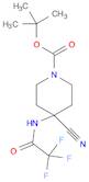 1-Piperidinecarboxylic acid, 4-cyano-4-[(trifluoroacetyl)amino]-,1,1-dimethylethyl ester