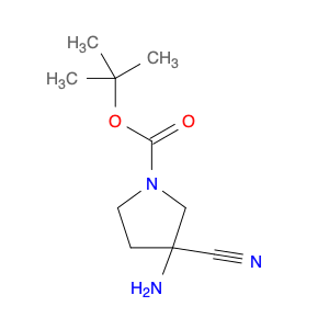 1-Pyrrolidinecarboxylic acid, 3-amino-3-cyano-, 1,1-dimethylethyl ester