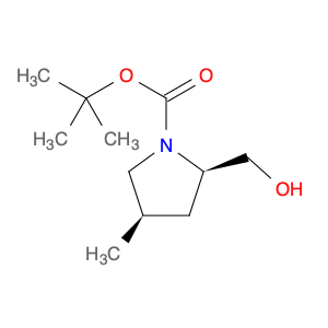 1-Pyrrolidinecarboxylic acid, 2-(hydroxymethyl)-4-methyl-,1,1-dimethylethyl ester, (2R,4R)-