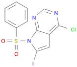 7H-Pyrrolo[2,3-d]pyrimidine, 4-chloro-6-iodo-7-(phenylsulfonyl)-