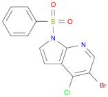 1H-Pyrrolo[2,3-b]pyridine, 5-bromo-4-chloro-1-(phenylsulfonyl)-